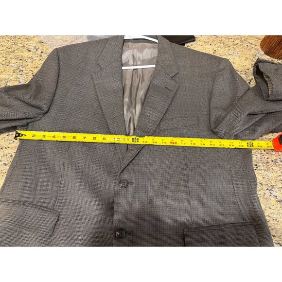 Lauren Ralph Lauren Men Wool Blazer Jacket Gray Houndstooth Pattern 2-Button 48R - Picture 8 of 15